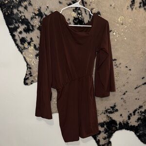 Elegant Brown Women's Dress